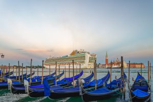 Cruise ship in lagoon of Venice